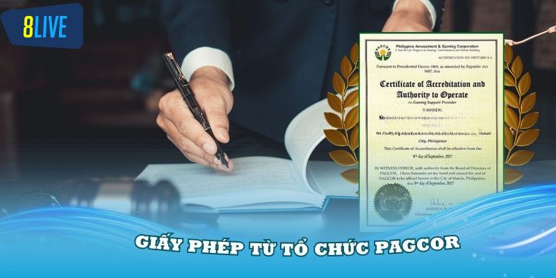 Giấy phép từ tổ chức Pagcor